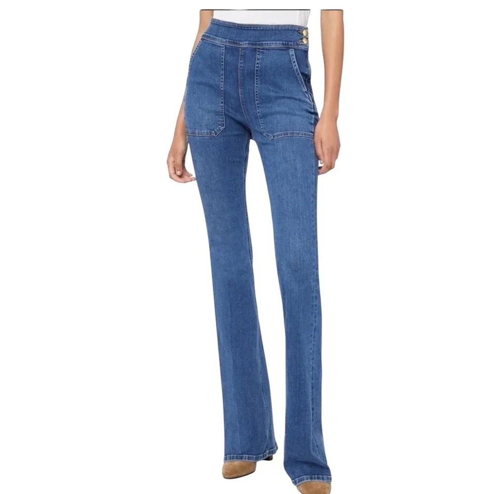 FRAME Le Francoise Flare Sidonia High Rise Jeans LFFF214 Blue 26